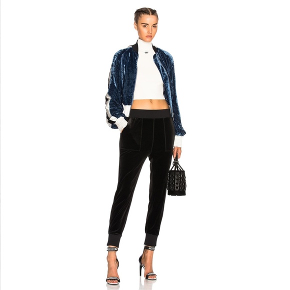 Rag & Bone Scout Velvet Pant in Black - Picture 9 of 13